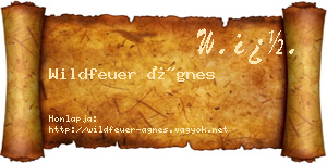 Wildfeuer Ágnes névjegykártya
